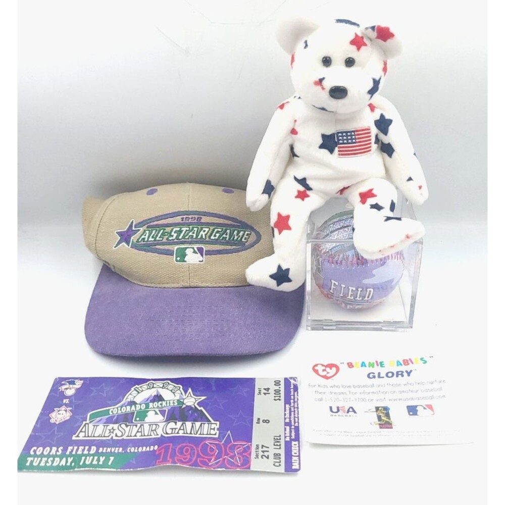 1998 All Star Game Colorado Rockies Memorabilia Ticket Cap Glory Unforgettaball